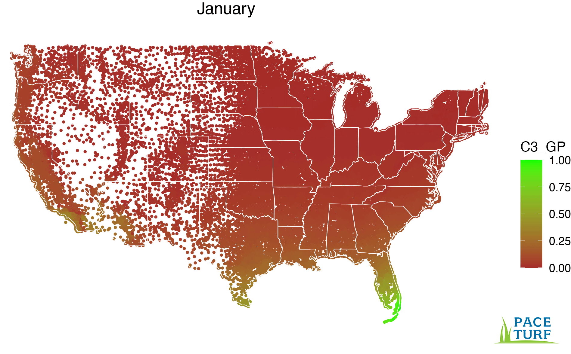 Cool season (C3) grass growth potential through the seasons
