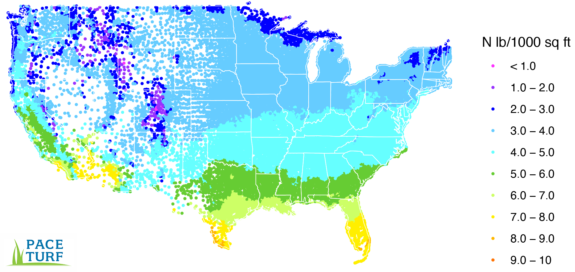 Turfgrass nitrogen demand